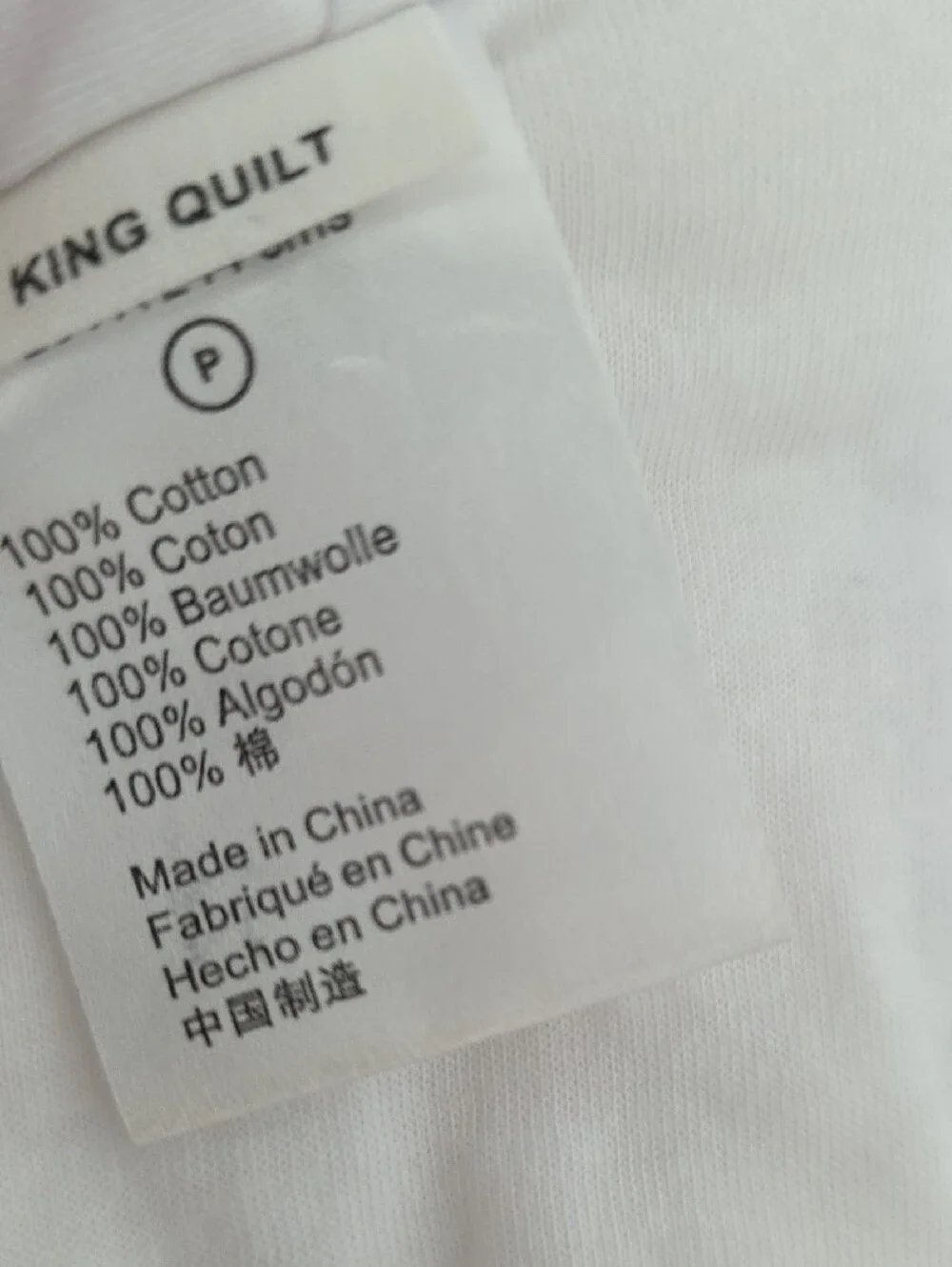 Anthropologie King White Ruffled Arch-Detail Quilt